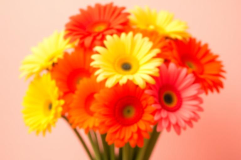 Ein farbenfroher Strauß aus Gerbera in verschiedenen Farben, ideal als Dankeschön-Geschenk.